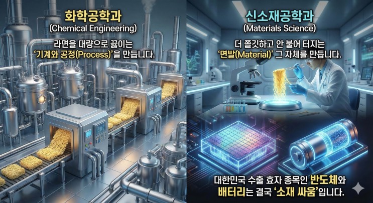 '반도체와 배터리의 비밀, '신소재공학'이 답이다' 화공과와 헷갈리는 분들을 위한 중등 입시 가이드 (2028 대입)