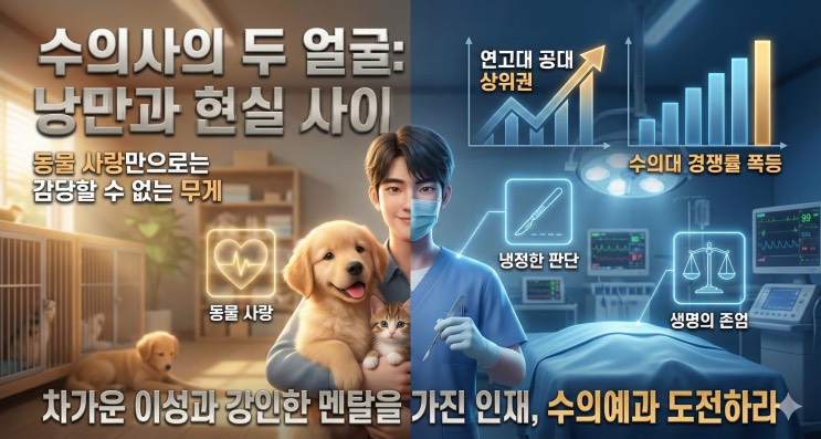'동물 좋아한다고 수의대 간다구요?' 중학교 때 이 '현실' 모르면 100% 후회합니다 (2028 대입 로드맵)