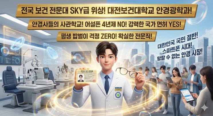"취업난? 안경 쓰고 찾아봐도 없다." 사장님 소리 듣는 평생 면허의 성지. — 대전보건대학교 안경광학과