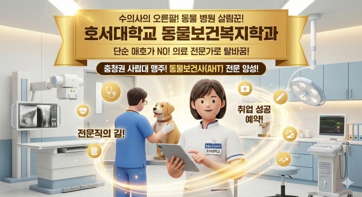 수의대 못 갔다고 좌절? '동물 병원의 간호사'로 인생 2막 연다. — 호서대학교 동물보건복지학과