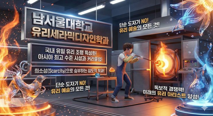 "깨지면 쓰레기? 우린 그걸 '보석'이라 부른다." 국내 유일, 대체 불가 예술가의 성지. — 남서울대학교 유리세라믹디자인학과