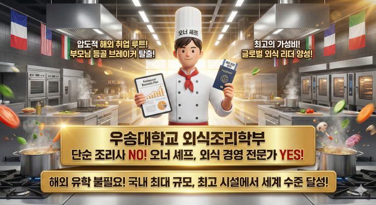 "칼질하러 유학 간다고? 돈 아껴라." 미슐랭 셰프 찍어내는 대전의 요리 사관학교. — 우송대학교 외식조리학부