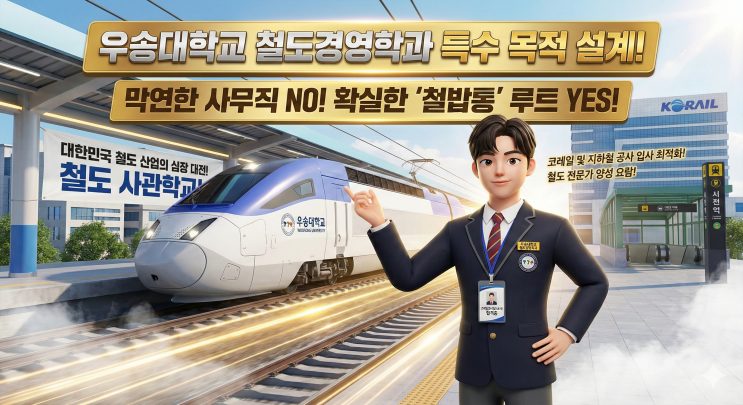 "코레일 본사가 옆집이다." 공기업 프리패스, 철도 사관학교의 위엄. — 우송대학교 철도경영학과