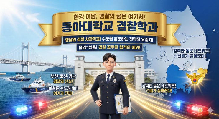 경찰대 못 갔다고 울지 마라. 남쪽에는 '이 대학'이 제왕이다. — 동아대학교 경찰학과