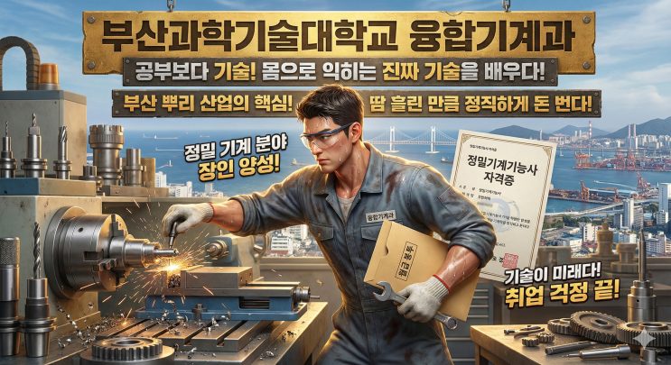 내신 8등급? 펜 놓고 기계를 잡아라. '기술 장인'의 길은 열려있다. — 부산과학기술대학교 융합기계과