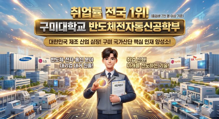 수능 7등급이 SK·삼성 사원증을? '연봉 6천' 생산직 하이패스. — 구미대학교 반도체전자통신공학부
