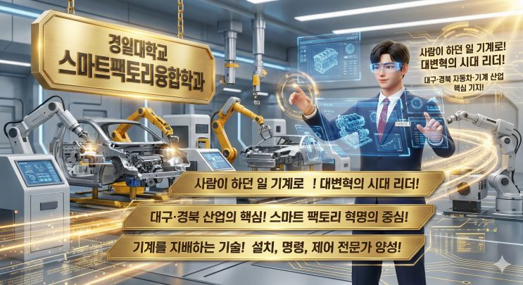 로봇한테 일자리 뺏길래? 로봇 부리는 '상전'이 될래? — 경 일대학교 스마트팩토리융합학과