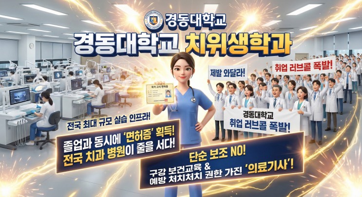 스케일링해 주던 그 선생님, 연봉이 대기업급? 자격증 하나로 취업 프리패스 - <경동대학교 치위생학과> 아웃서울 유망학과