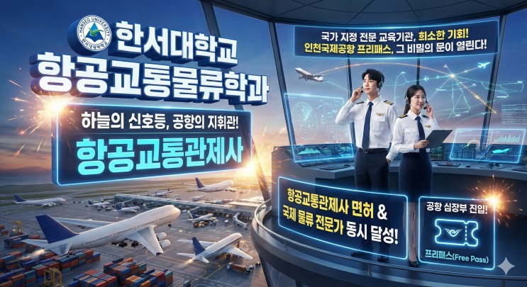 '조종사에게 '이래라저래라' 명령하는 유일한 직업? 관제탑의 지배자'한서대학교 항공교통물류학과 아웃서울 유망학과