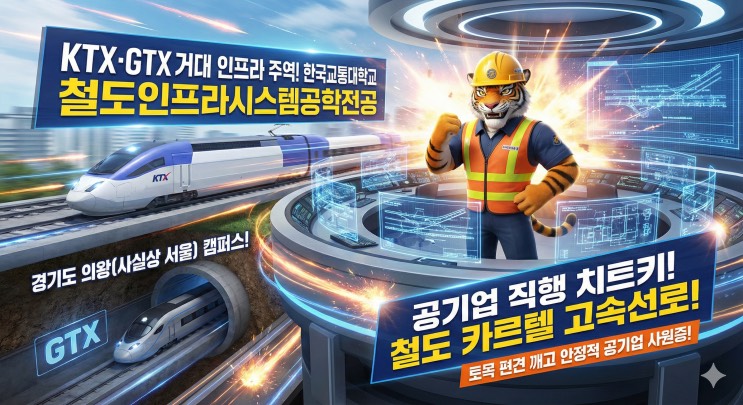 '토목공학과 가서 막노동할래? 여기선 '철도 공기업' 골라간다' - <한국교통대학교 철도인프라시스템공학> 아웃서울 유망학과