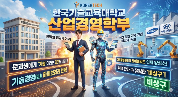 '문과생이 공장 가서 대박 난 사연? '기술' 입은 경영학의 반란' - <한국기술교육대학교 산업경영학부> 아웃서울 유망학과