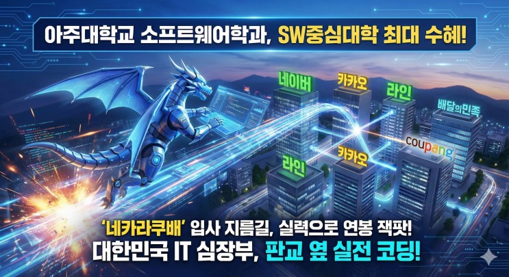 '네이버·카카오가 제 집 드나들듯? '판교의 아들'이 되는 가장 확실한 티켓' - 아주대학교 소프트웨어학과 아웃서울 유망학과