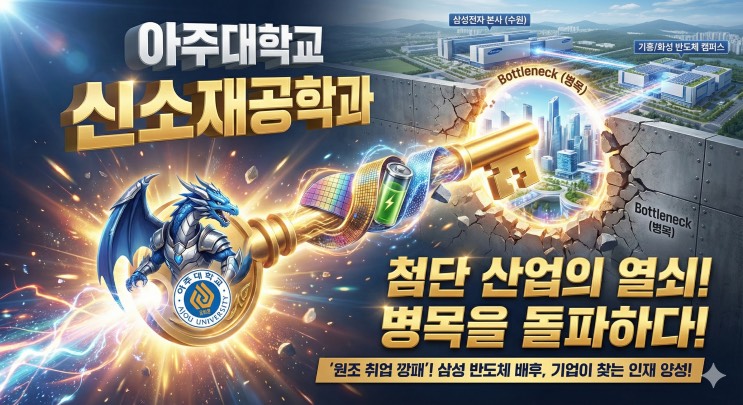 '반도체·배터리의 시작과 끝! 삼성전자가 사랑한 '수원의 MIT'를 아는가?' - 아주대학교 신소재공학과 아웃서울 유망학과