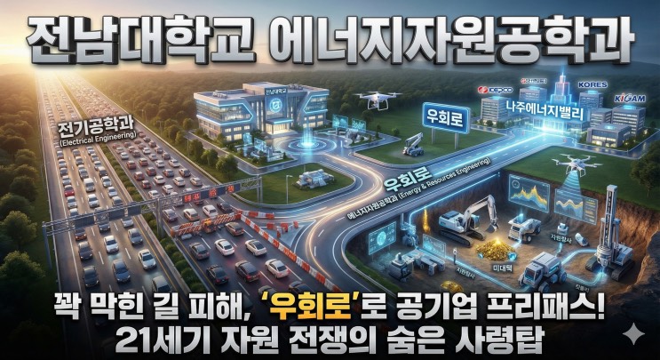 '전기과 컷이 너무 높다고? 한전 가는 '숨겨진 뒷문'은 여기다!' - 전남대학교 에너지자원공학과 아웃서울 유망학과