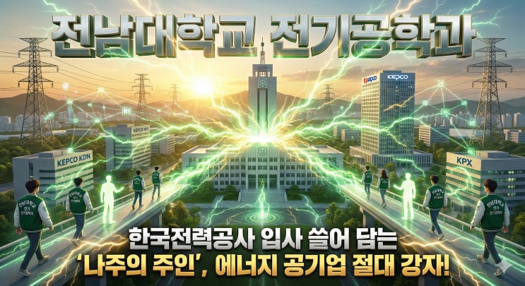 '서울 월세 낼 돈으로 한전(KEPCO) 주식 사라! 공기업 취업의 '치트키'를 쓰다' - 전남대학교 전기공학과 아웃서울 유망학과