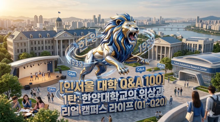 [대학별 Q&A 100] 한양대학교 완벽 해부 — 인식·캠퍼스·기숙사·취업·간판 학과 리얼 가이드