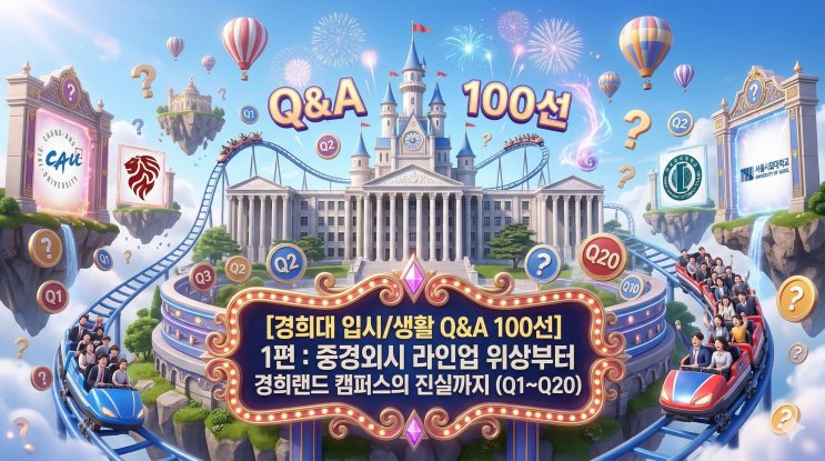 [대학별 Q&A 100] 경희대학교 완벽 해부 — 인식·캠퍼스·기숙사·취업·간판 학과 리얼 가이드