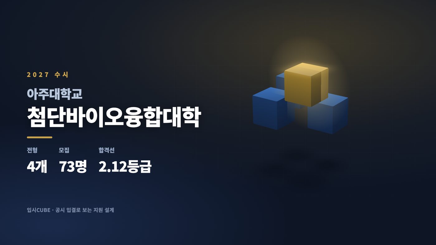 아주대 첨단바이오융합대학