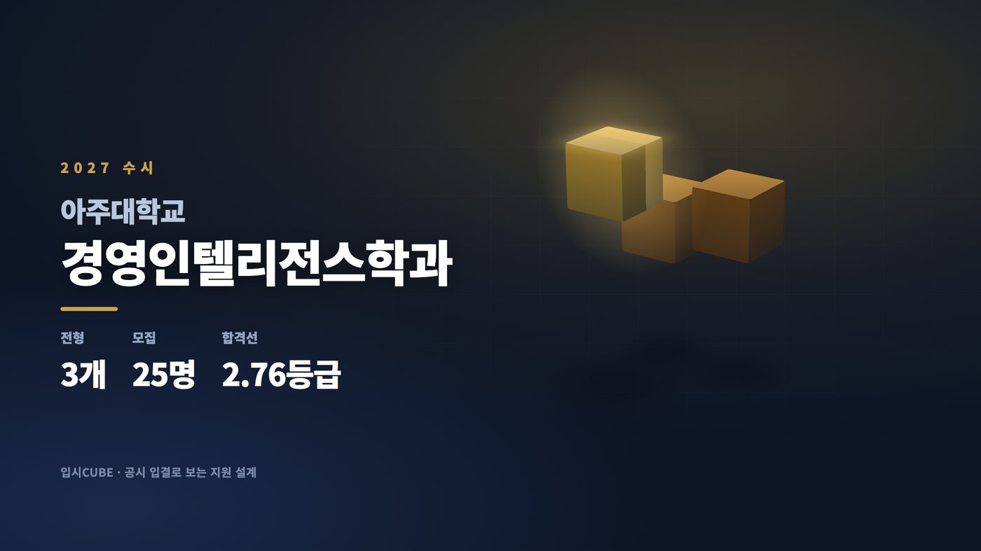 아주대 경영인텔리전스학과