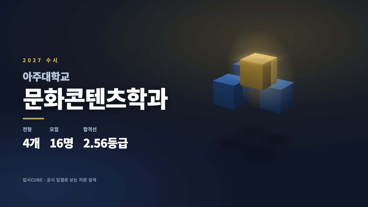 아주대 문화콘텐츠학과