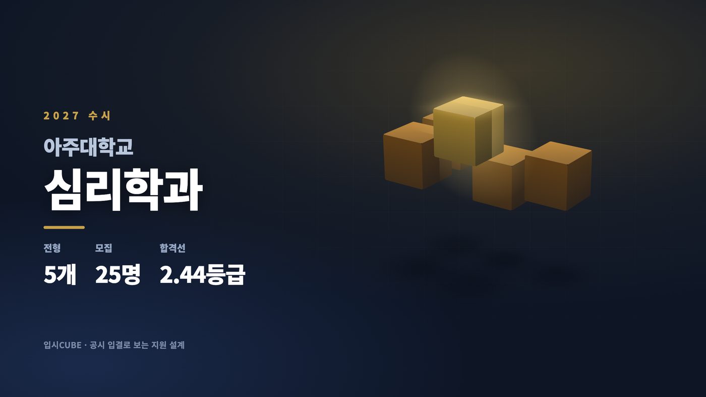 아주대 심리학과