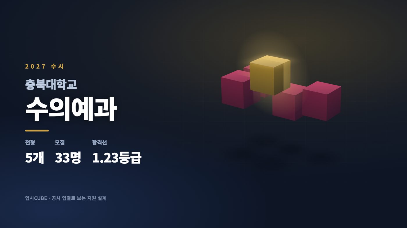 충북대 수의예과