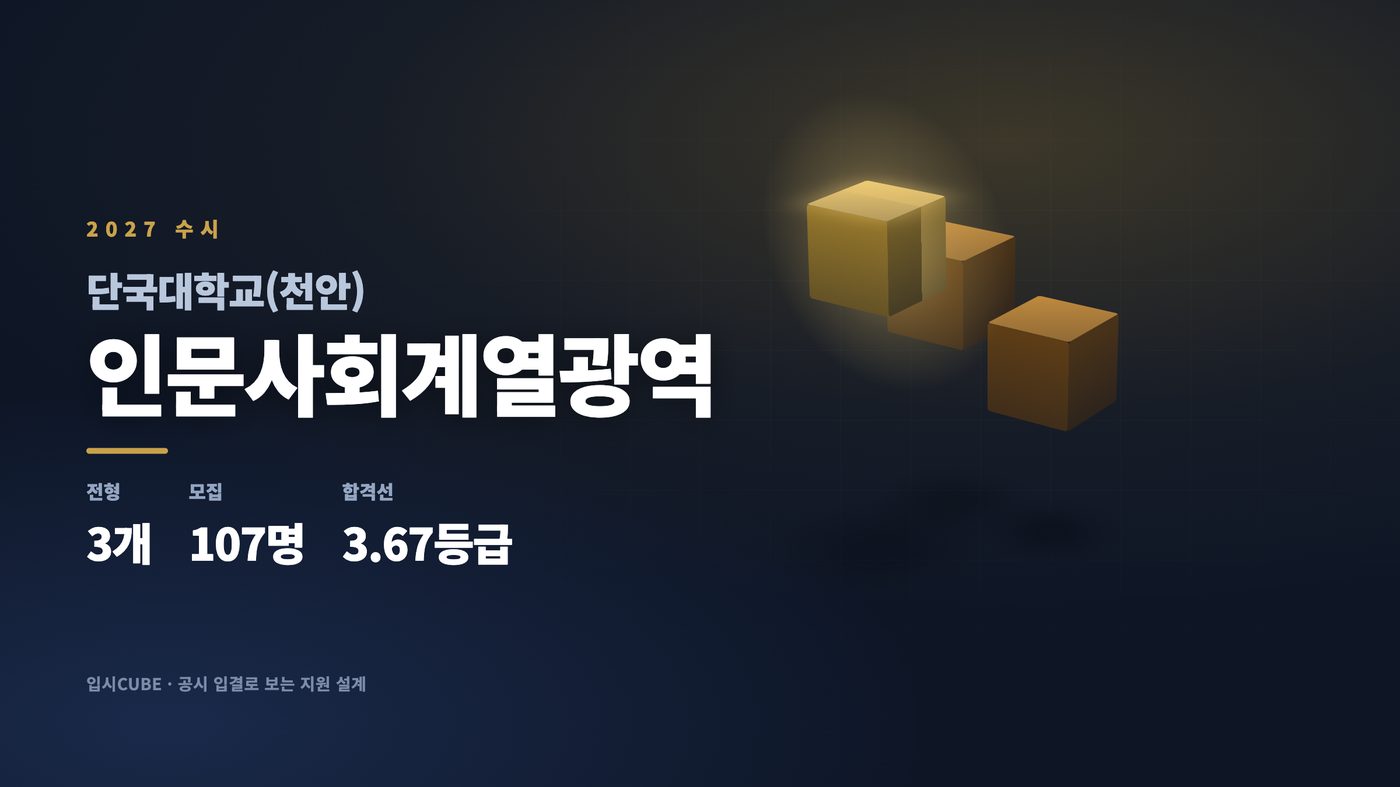 단국대 천안 인문사회계열광역