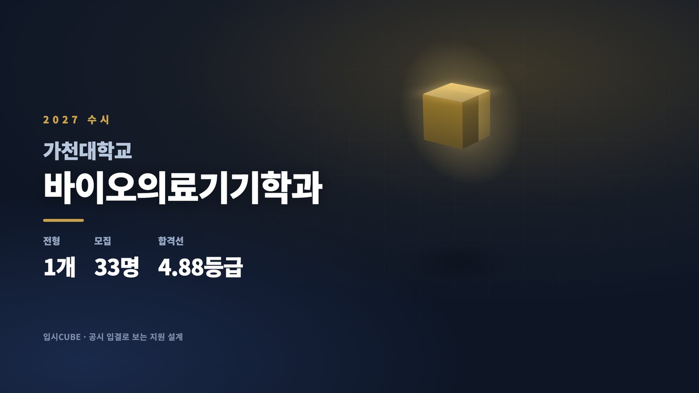 가천대 바이오의료기기학과