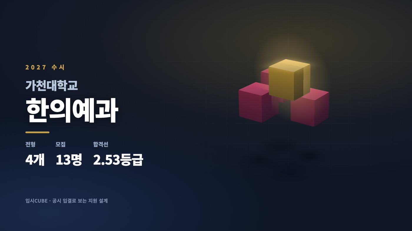 가천대 한의예과