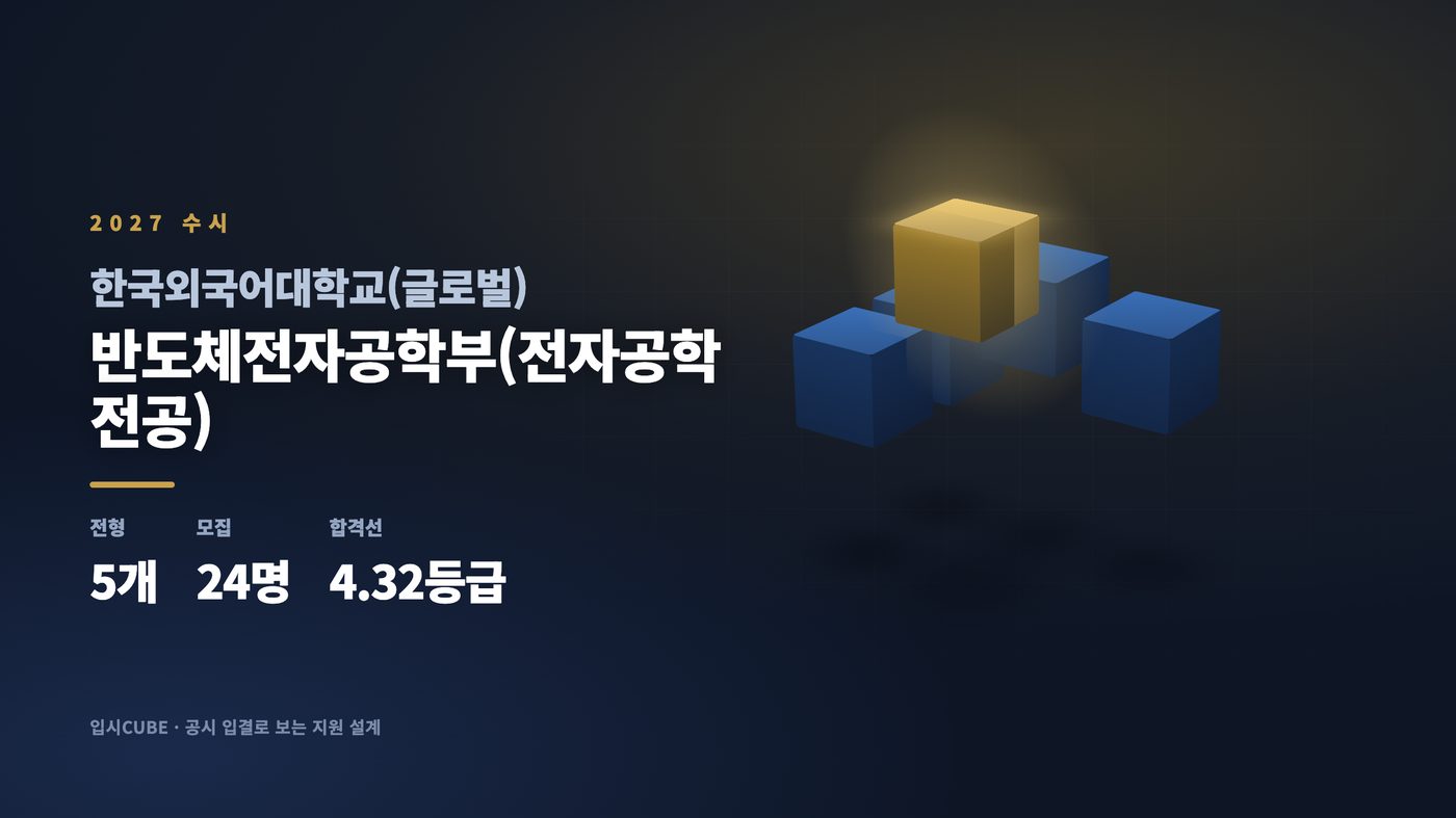한국외대 글로벌 반도체전자공학부(전자공학전공)