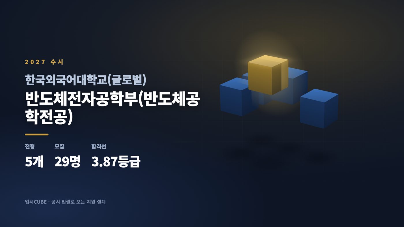 한국외대 글로벌 반도체전자공학부(반도체공학전공)