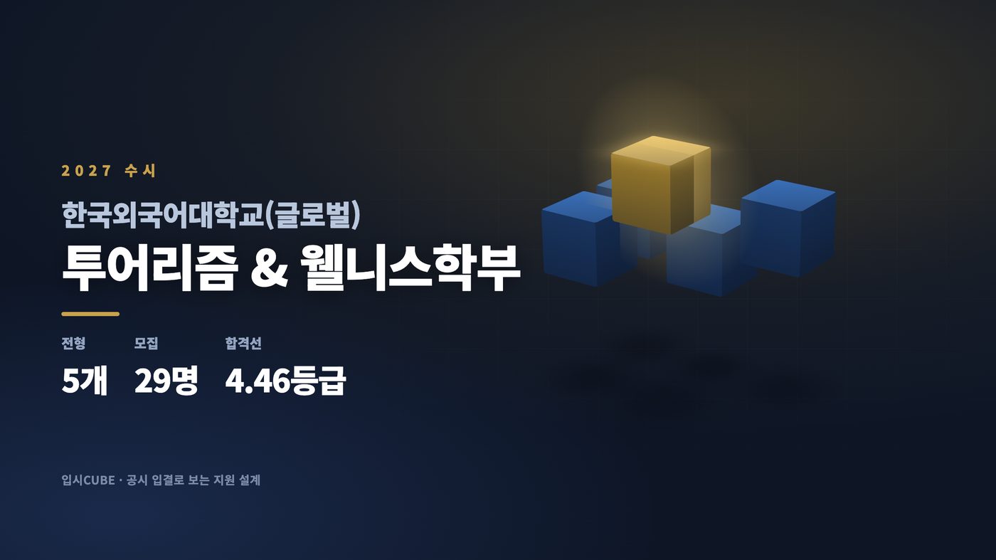 한국외대 글로벌 투어리즘 & 웰니스학부