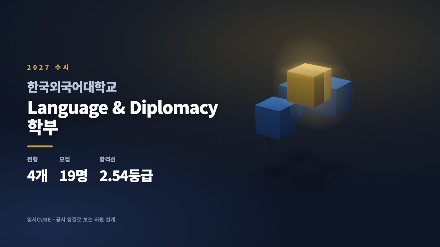 한국외대 Language & Diplomacy학부