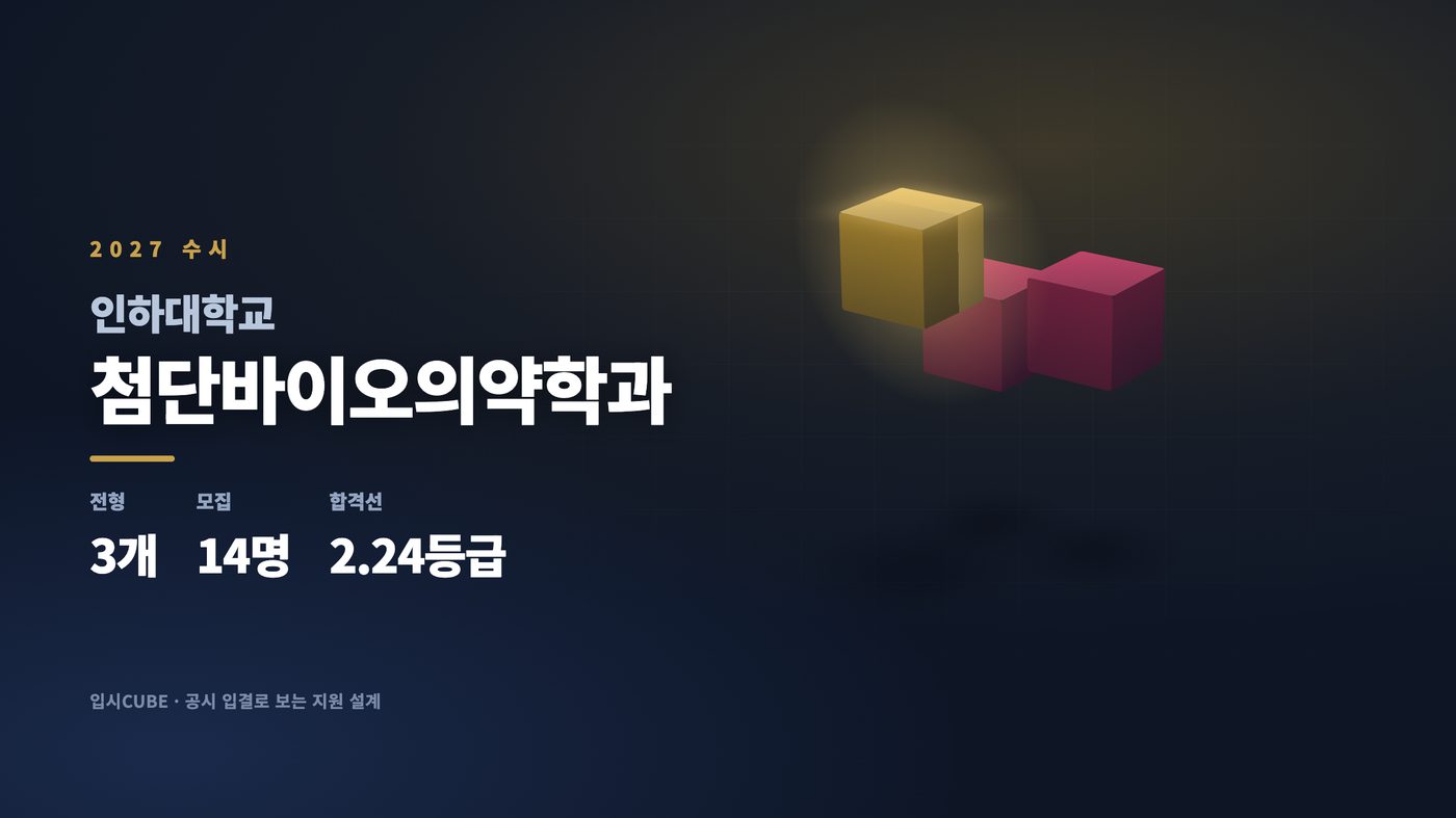 인하대 첨단바이오의약학과