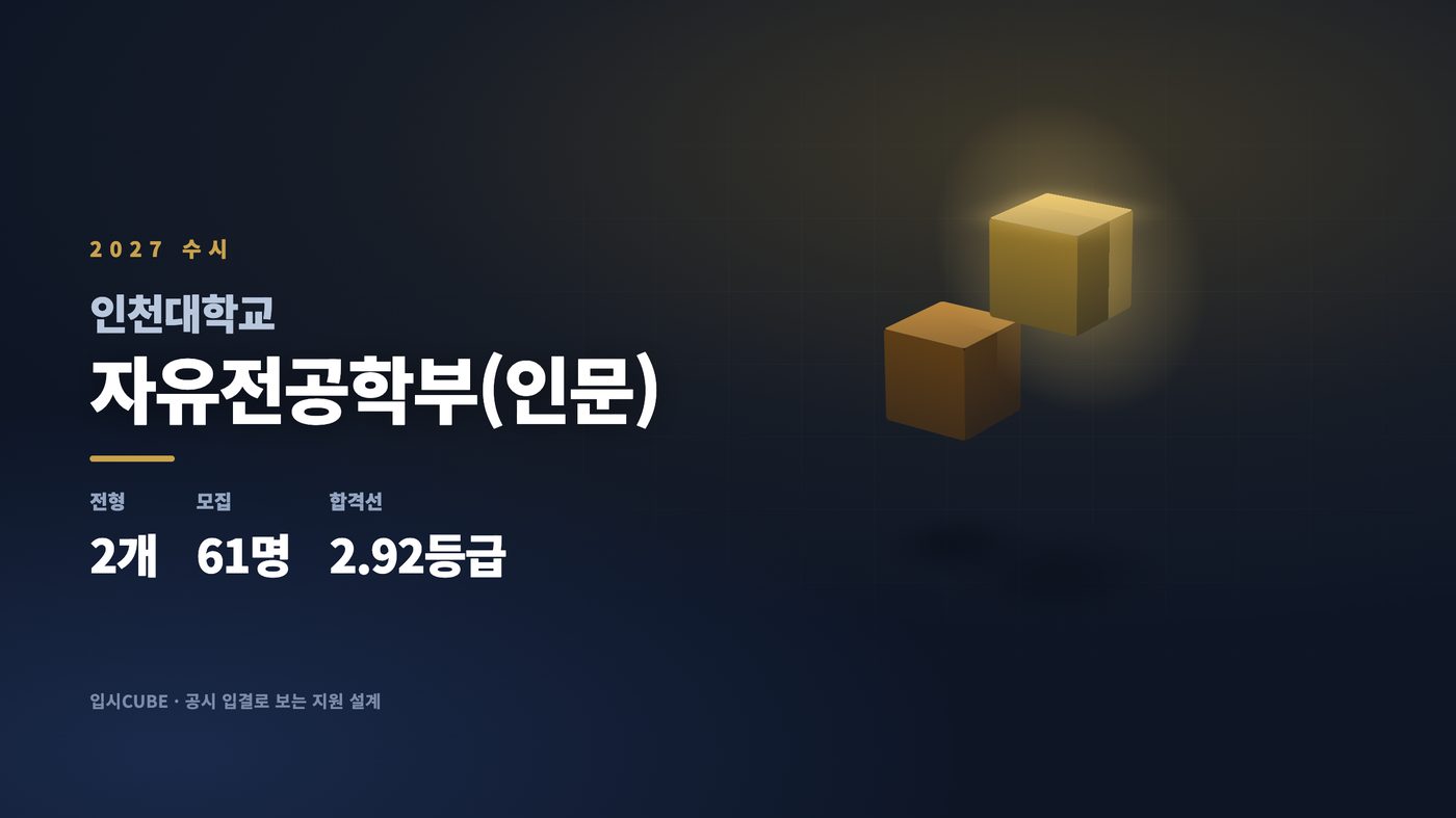 인천대 자유전공학부(인문)