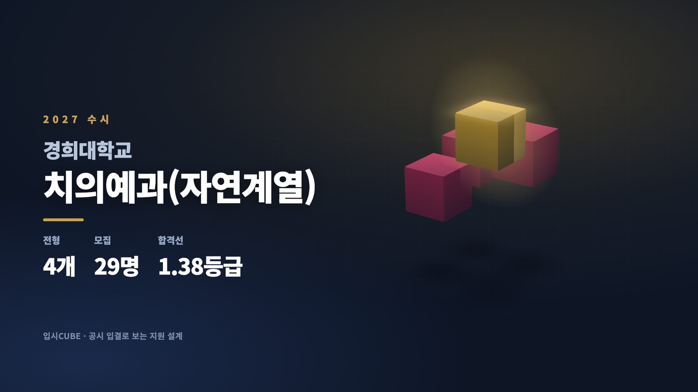 경희대 치의예과(자연계열)