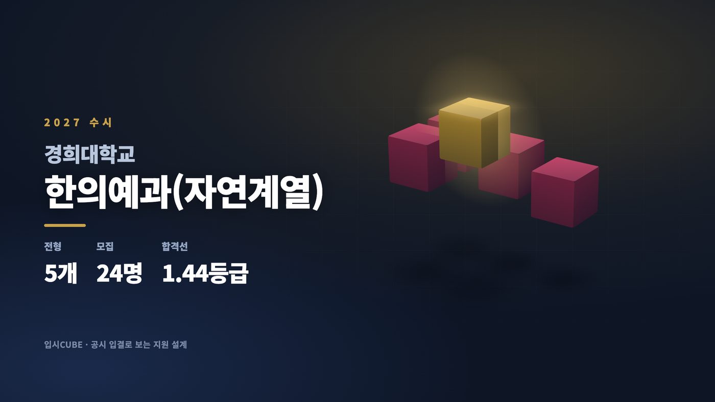 경희대 한의예과(자연계열)