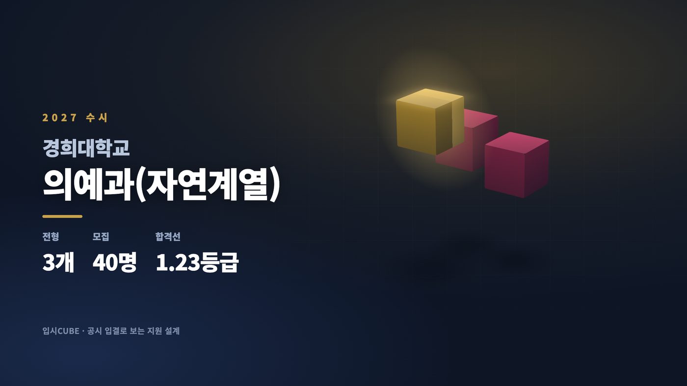경희대 의예과(자연계열)