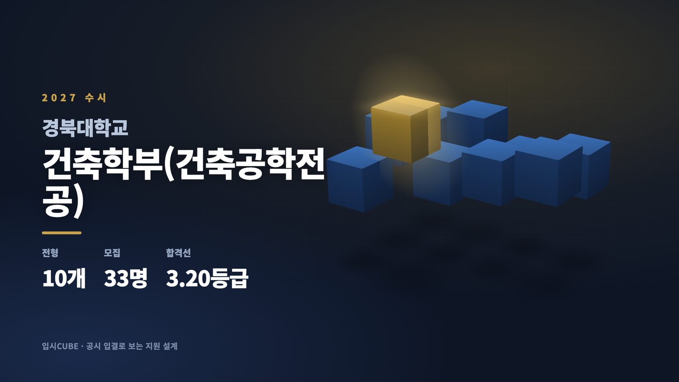 경북대 건축학부(건축공학전공)