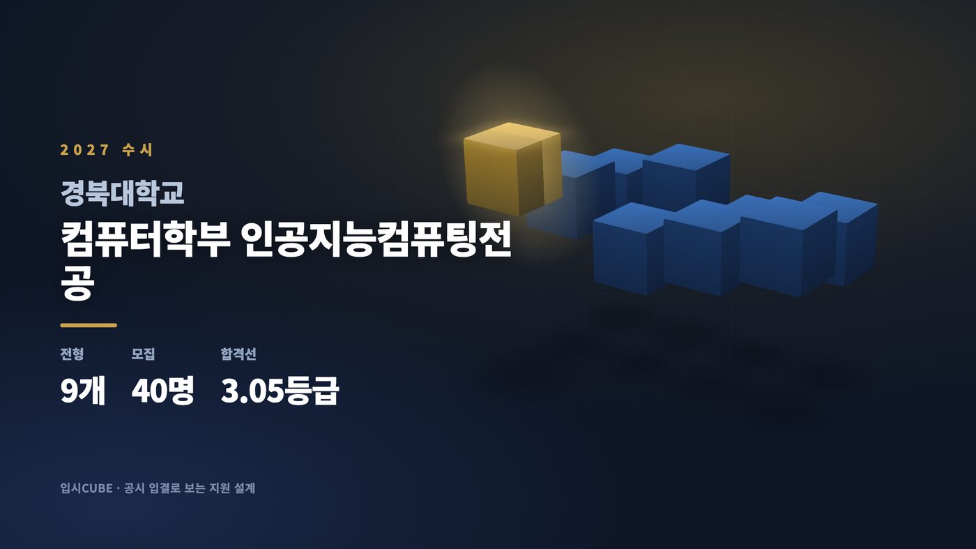경북대 컴퓨터학부 인공지능컴퓨팅전공