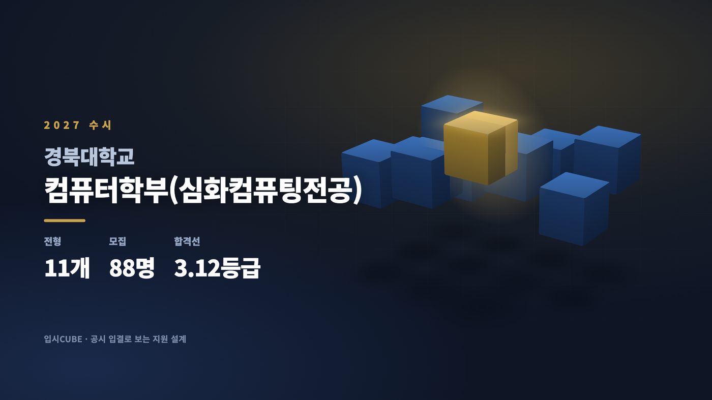 경북대 컴퓨터학부(심화컴퓨팅전공)