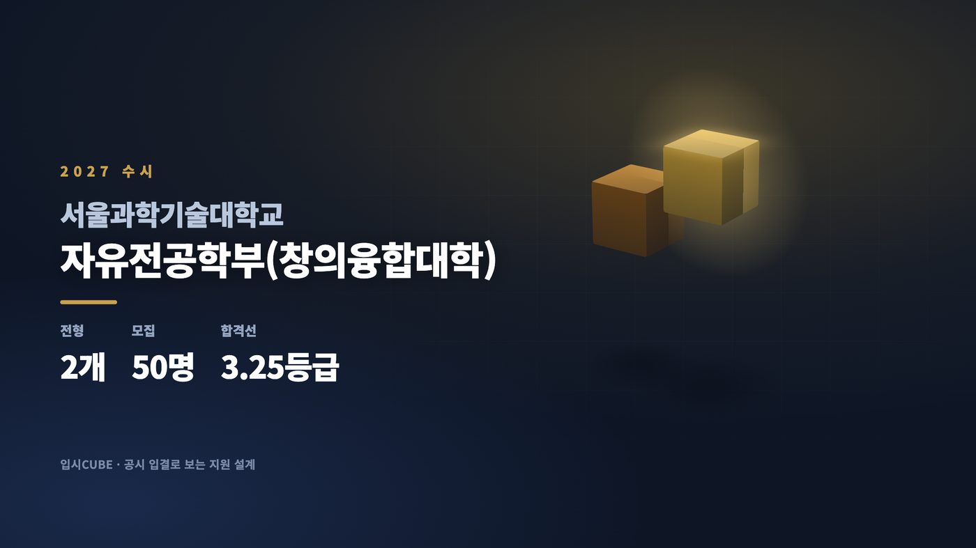 서울과기대 자유전공학부(창의융합대학)
