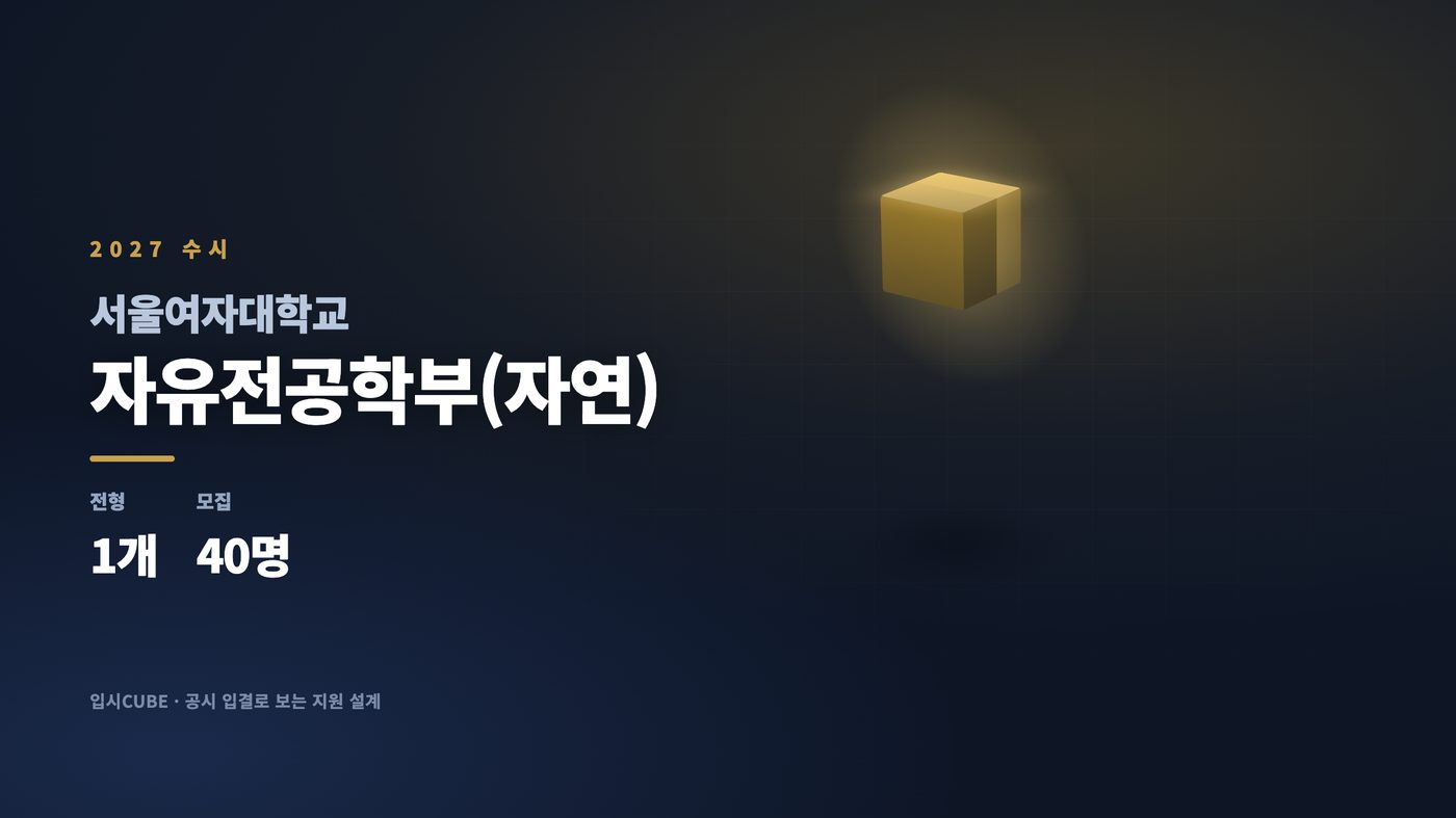 서울여대 자유전공학부(자연)